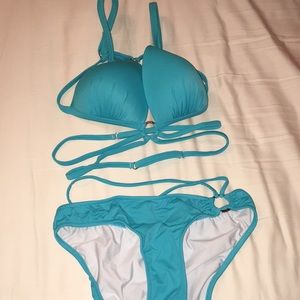 Blue bikini